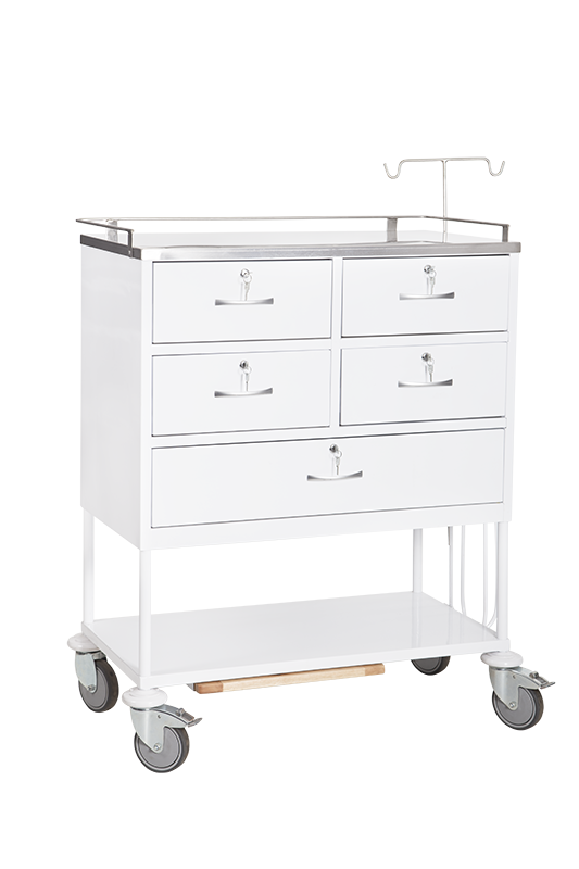 BS 26 E 5 Drawer Emergency Trolley