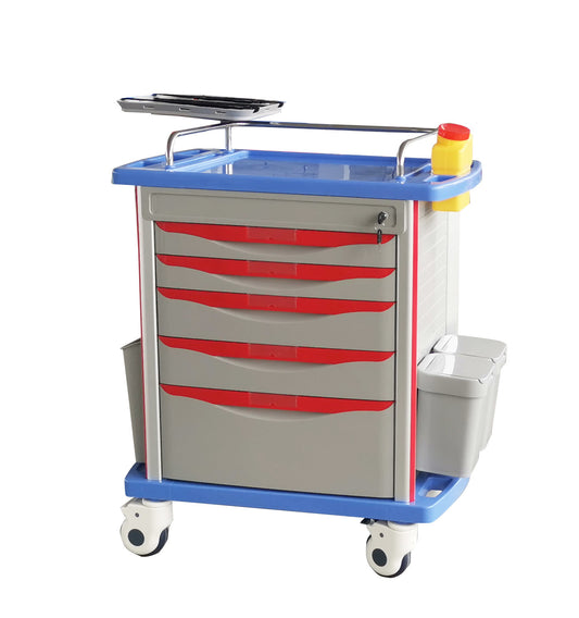 Emergency Crash Cart - 5 Drawer