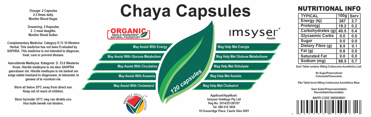 Imsyser Chaya Capsules 120