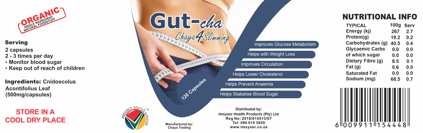 GUT-cha Chaya4Slimming Capsules 120's