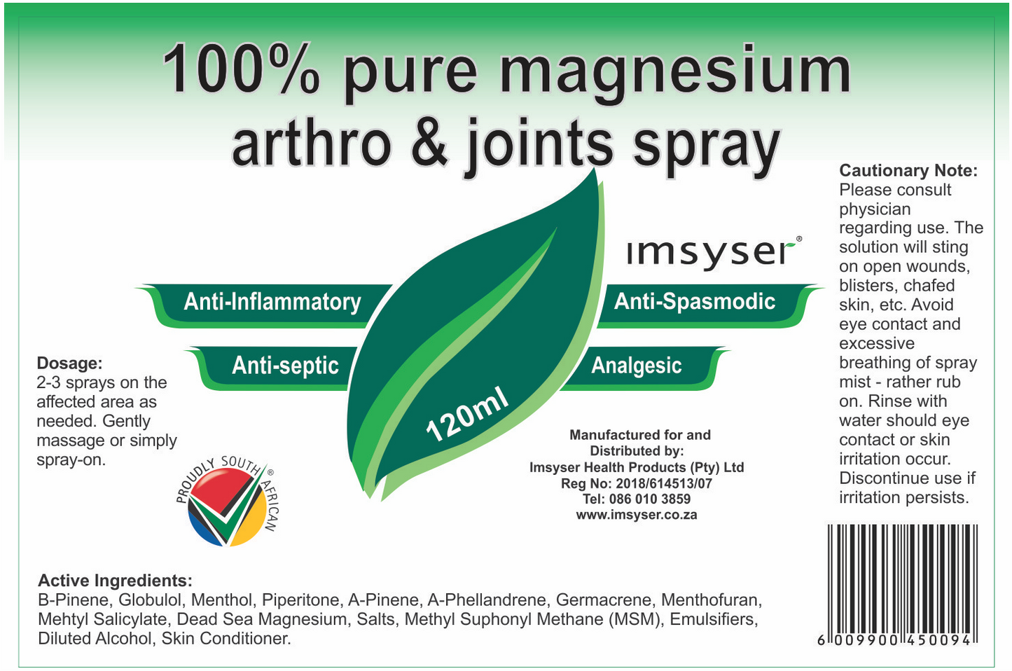 Magnesium Arthro Spray 120ml