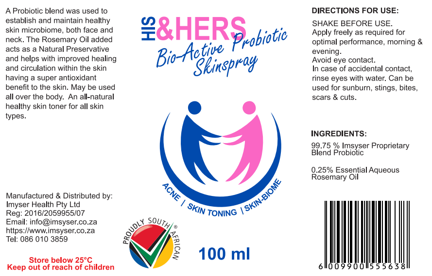 His&Hers Bio-Active Probiotic SkinSpray 100ml